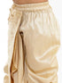 Vastramay Boy's Gold Silk Blend Embroidered Dhoti