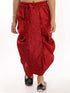 Vastramay Boy's Maroon Silk Blend Embroidered Dhoti