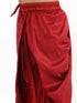 Vastramay Boy's Maroon Silk Blend Embroidered Dhoti