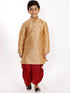 Vastramay Boy's Maroon Silk Blend Embroidered Dhoti