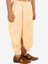 Vastramay Boy's Gold Silk Blend Embroidered Dhoti