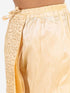 Vastramay Boy's Gold Silk Blend Embroidered Dhoti