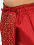 Vastramay Boy's Maroon Silk Blend Embroidered Dhoti