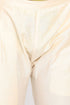 VASTRAMAY Cream Mirror Work Indo Western Baap Beta Set