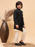 Vastramay Boys' Black Indo-western Set