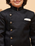 Vastramay Boys' Black Indo-western Set