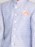 Vastramay Boys Lavender Indo Western Jacquard Sherwani and Dhoti Pant Set