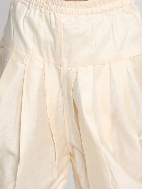 Vastramay Boys Lavender Indo Western Jacquard Sherwani and Dhoti Pant Set