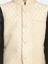 Vastramay Boys Beige Cotton Silk Blend Nehru Jacket