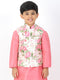 Vastramay Boys Multicolor-Base-Cream Nehru Jacket