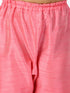 Vastramay Boy's pink Floral Print Jacket With Pink Kurta and Pyjama Set