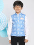 Vastramay Boys Traditional Ikkat Print Classic Nehru Jacket