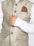 Vastramay Boys Beige Nehru Jacket