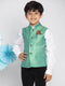 Vastramay Boys Green Nehru Jacket