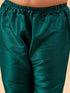Vastramay Boy's Green Woven Nehru Jacket With Green Kurta Pyjama Set