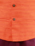 Vastramay Boys Orange, Purple And White Jacket, Kurta and Pyjama Set
