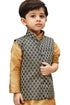 JBN CREATION Boys' Black Silk Blend Nehru Jackets