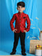 Vastramay Boy's Maroon Silk Blend Jodhpuri