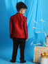 Vastramay Boy's Maroon Silk Blend Jodhpuri