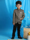 JBN CREATION Boy's Navy Blue Woven Silk Blend Jodhpuri