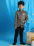 JBN CREATION Boy's Navy Blue Woven Silk Blend Jodhpuri