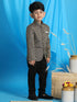 JBN CREATION Boy's Navy Blue Woven Silk Blend Jodhpuri