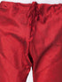 JBN CREATION Boys' Maroon Cotton Silk Kurta, Waistcoat and Breedges Set