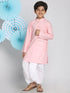 Vastramay Boys Pink Kurta And Dhoti Set