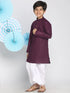 Vastramay Boys Purple Kurta And Dhoti Set