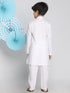 Vastramay Boys White Kurta Pyjama Set With Prayer Cap