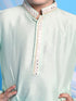 Vastramay Mint Green Color Viscose Kurta Pyjama Siblings Set