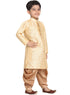 Vastramay Silk Blend Gold And rose Gold Woven Sibling Set