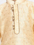 Vastramay Boys' Gold Cotton Silk Blend Kurta and Pyjama Set
