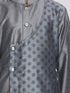 Vastramay Boys Grey Layered Asymmetric Kurta with Pyjama