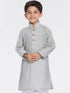 Vastramay Boy's Grey Handloom Pure Cotton Kurta