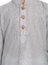 Vastramay Boy's Grey Handloom Pure Cotton Kurta