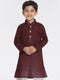 Vastramay Boy's Maroon Handloom Pure Cotton Kurta