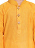 Vastramay Boys' Mustard Yellow Handloom Pure Cotton Kurta