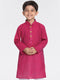 Vastramay Boys' Purple Handloom Pure Cotton Kurta