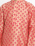 Vastramay Boy's Pink Woven Design Kurta with Salwar