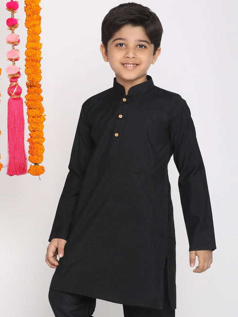 Vastramay Boys Black Viscose Kurta