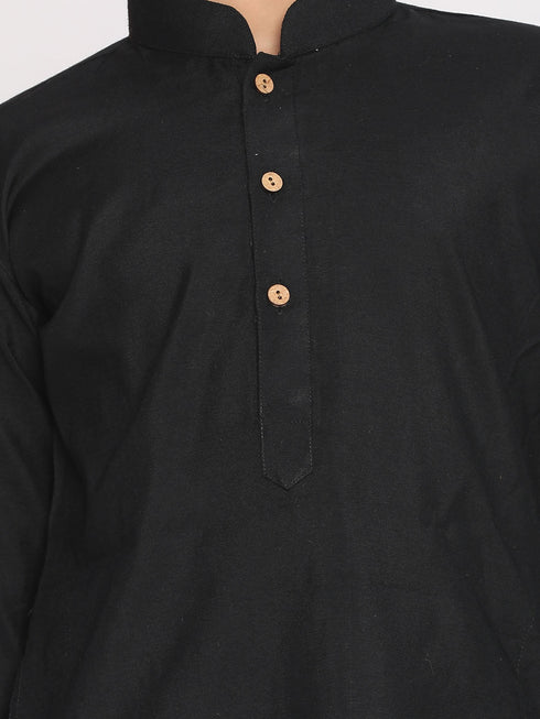 Vastramay Boys Black Viscose Kurta