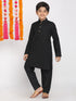 Vastramay Boys Black Viscose Kurta