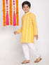 Vastramay Orange Pure Cotton Chikankari Siblings Set