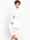 Vastramay Boys White Embroidered Kurta with Pyjama Set