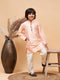 Vastramay Boy's Peach Silk Kurta Pyjama Set