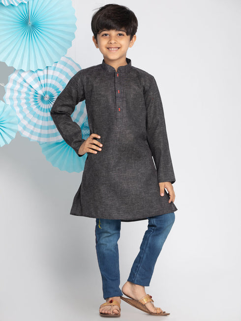 Vastramay Boys' Black Kurta