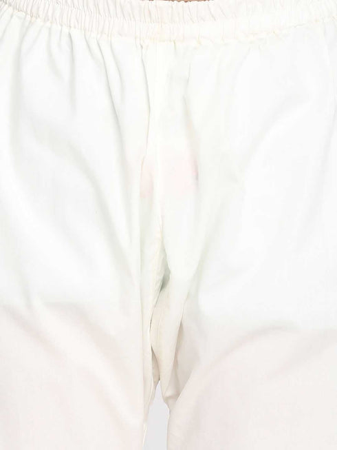 Vastramay Boys' Pink And White Kurta Pyjama Set