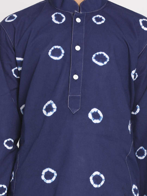 Vastramay Boys' Blue And White Kurta Pyjama Set