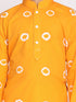 Vastramay Boys' Orange Bandhni Print Kurta